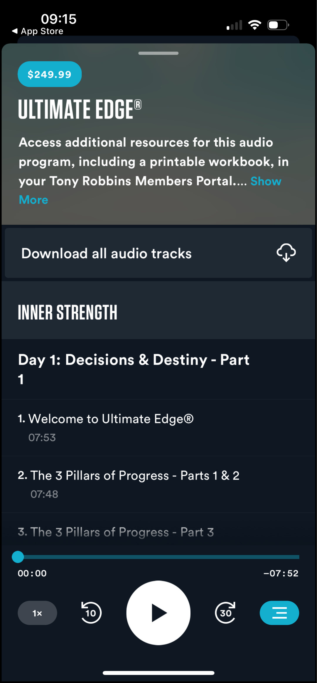 A course's tracks
